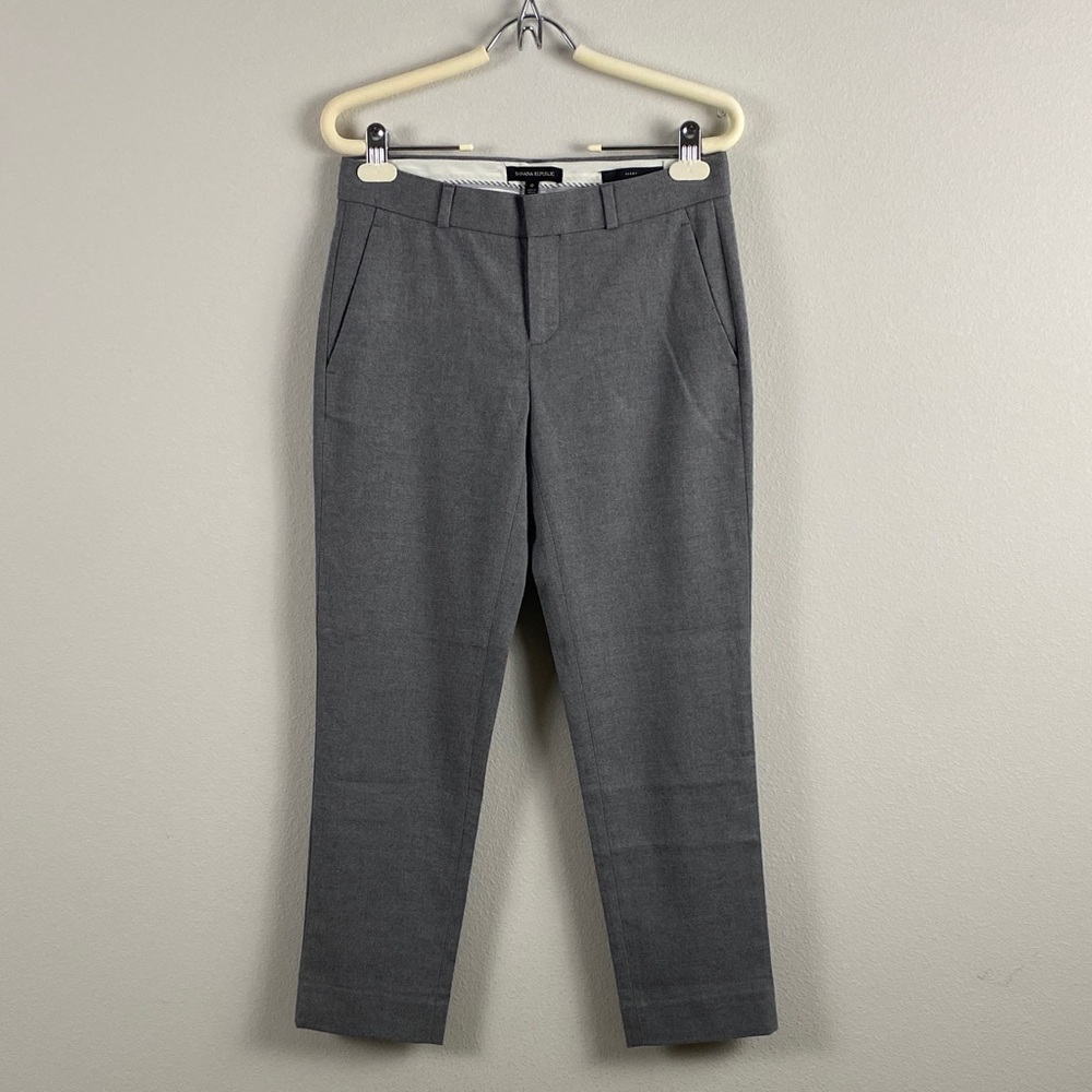 Banana Republic Avery Luxe Brushed Twill Straight Fit Ankle Pant/Trouser